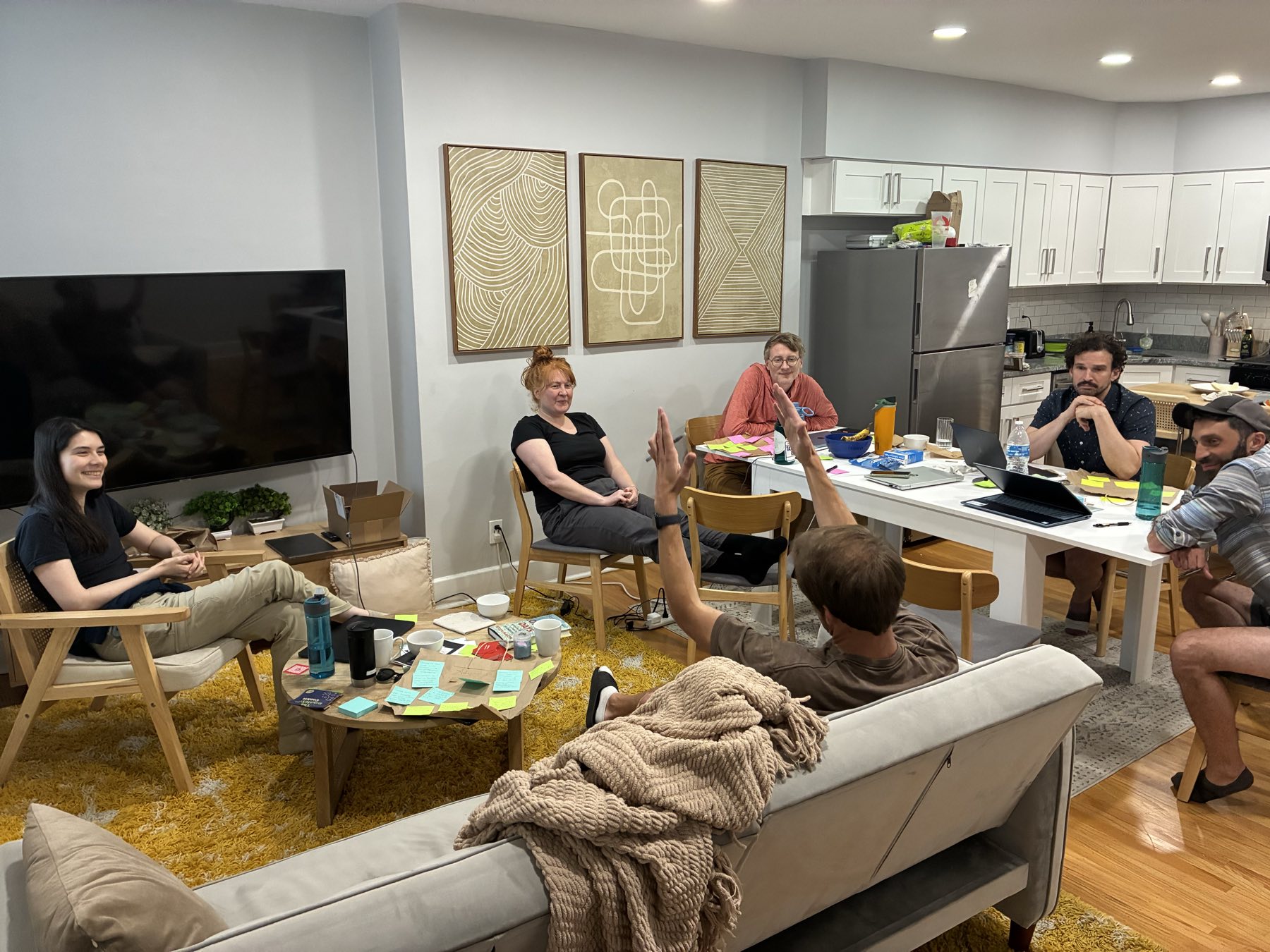 The Humans in Control founding team working together at a 2026 team retreat.